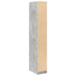 Garde-robe gris béton 30x50x200 cm bois d'ingénierie – Image 5
