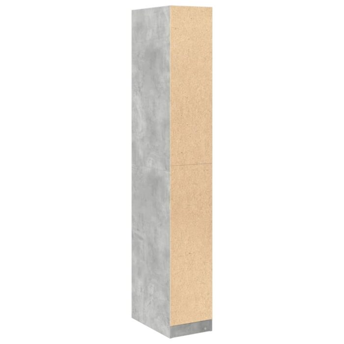 Garde-robe gris béton 30x50x200 cm bois d'ingénierie – Image 5