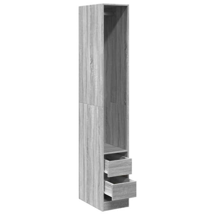 Garde-robe sonoma gris 30x50x200 cm bois d'ingénierie – Image 3
