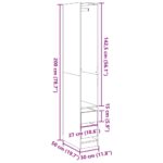 Garde-robe sonoma gris 30x50x200 cm bois d'ingénierie – Image 8