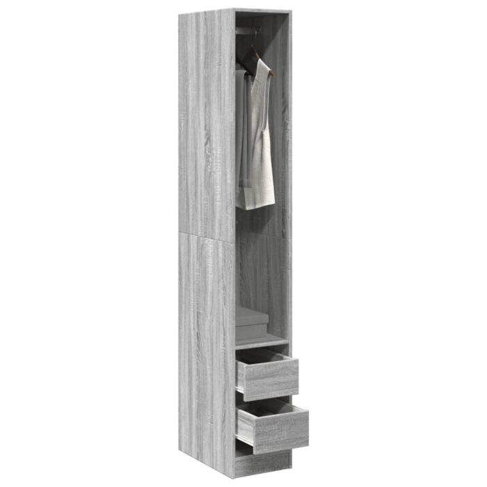 Garde-robe sonoma gris 30x50x200 cm bois d'ingénierie – Image 1