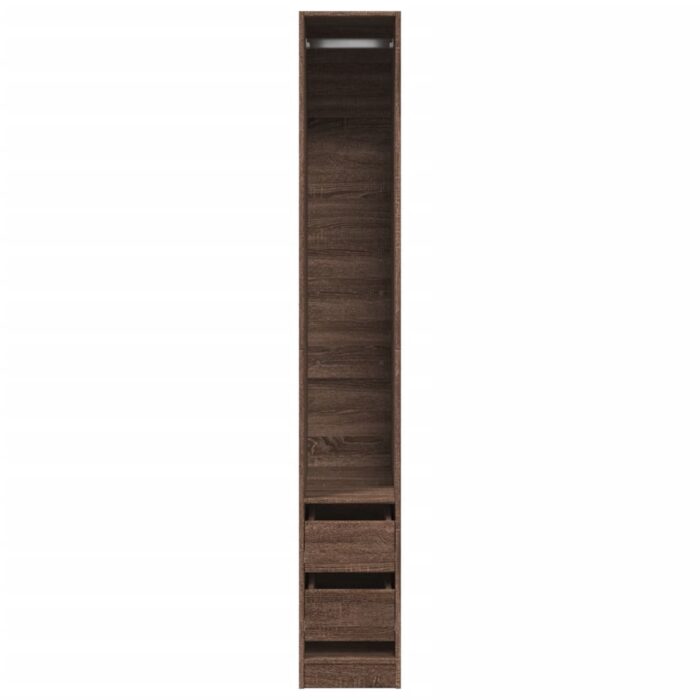Garde-robe chêne marron 30x50x200 cm bois d'ingénierie – Image 2