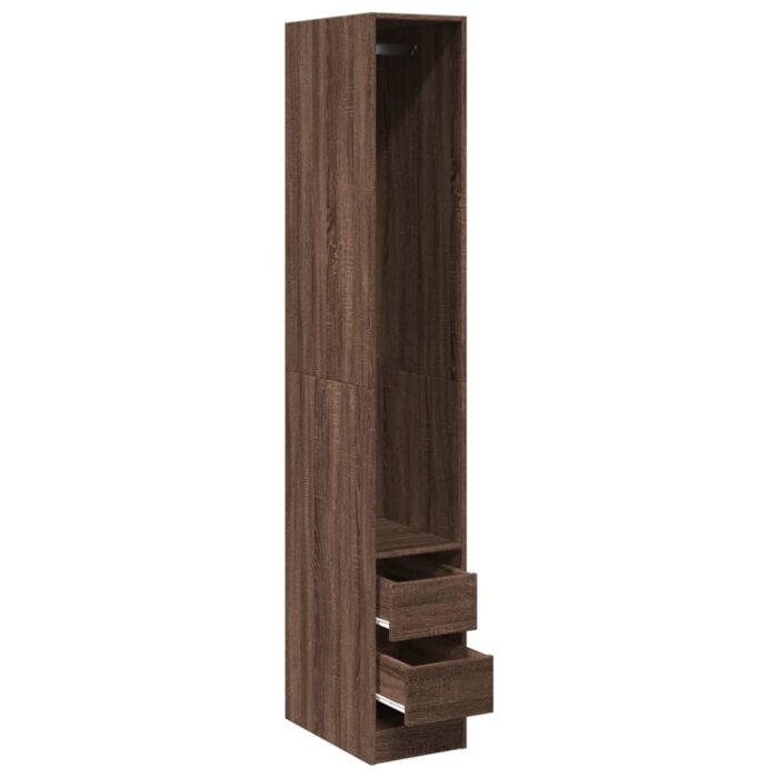 Garde-robe chêne marron 30x50x200 cm bois d'ingénierie – Image 3