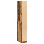 Garde-robe vieux bois 30x50x200 cm bois d'ingénierie – Image 5