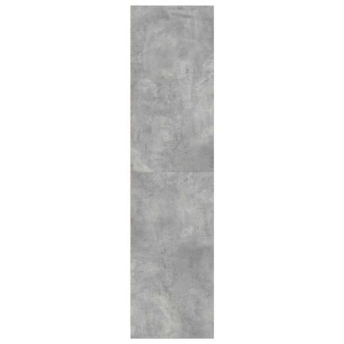 Garde-robe gris béton 80x50x200 cm bois d'ingénierie – Image 4