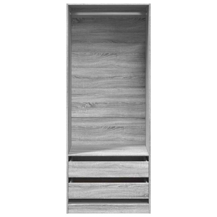 Garde-robe sonoma gris 80x50x200 cm bois d'ingénierie – Image 2
