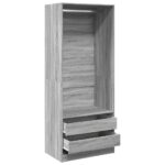 Garde-robe sonoma gris 80x50x200 cm bois d'ingénierie – Image 3