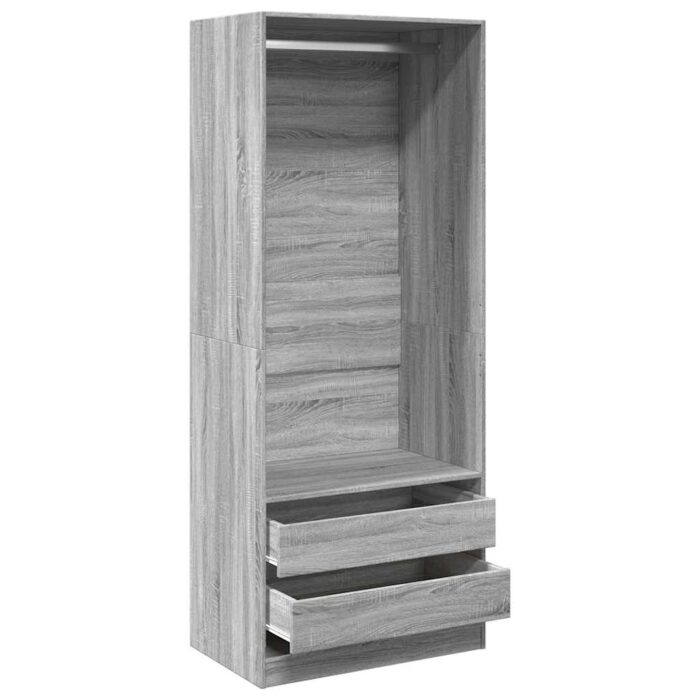 Garde-robe sonoma gris 80x50x200 cm bois d'ingénierie – Image 3