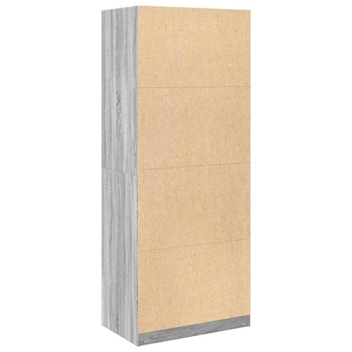 Garde-robe sonoma gris 80x50x200 cm bois d'ingénierie – Image 5