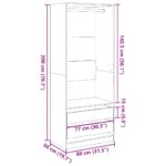 Garde-robe sonoma gris 80x50x200 cm bois d'ingénierie – Image 8