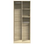 Garde-robe chêne sonoma 80x50x200 cm bois d'ingénierie – Image 2