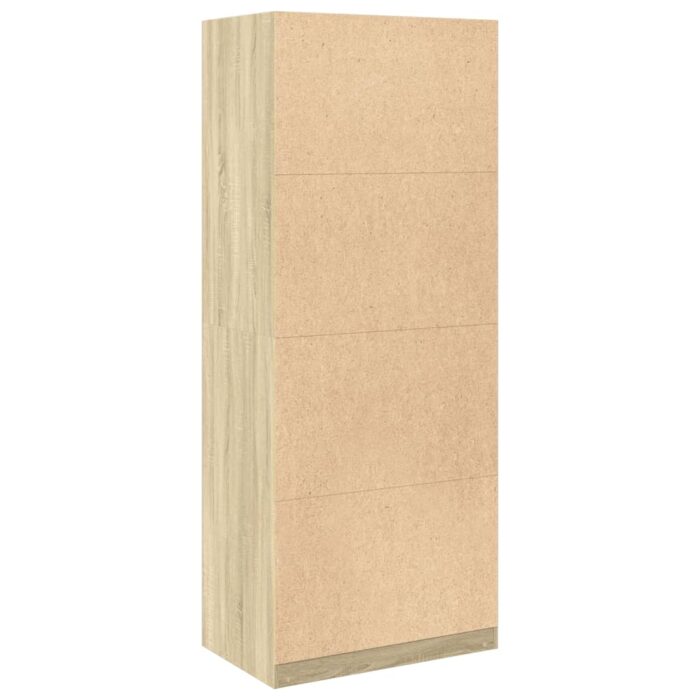 Garde-robe chêne sonoma 80x50x200 cm bois d'ingénierie – Image 4