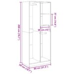 Garde-robe chêne sonoma 80x50x200 cm bois d'ingénierie – Image 8