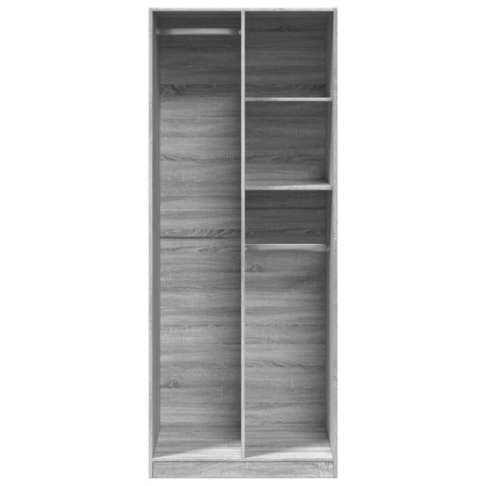 Garde-robe sonoma gris 80x50x200 cm bois d'ingénierie – Image 2