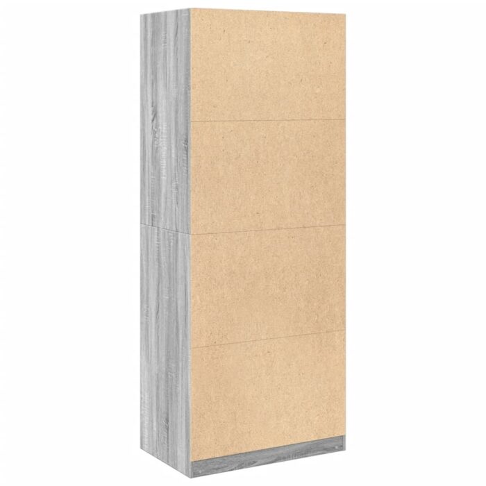 Garde-robe sonoma gris 80x50x200 cm bois d'ingénierie – Image 4
