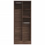 Garde-robe chêne marron 80x50x200 cm bois d'ingénierie – Image 2