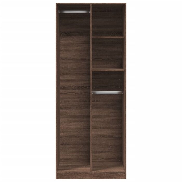 Garde-robe chêne marron 80x50x200 cm bois d'ingénierie – Image 2