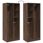 Garde-robe chêne marron 80x50x200 cm bois d'ingénierie – Image 5