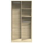 Garde-robe Chêne sonoma 100x50x200 cm Aggloméré – Image 2