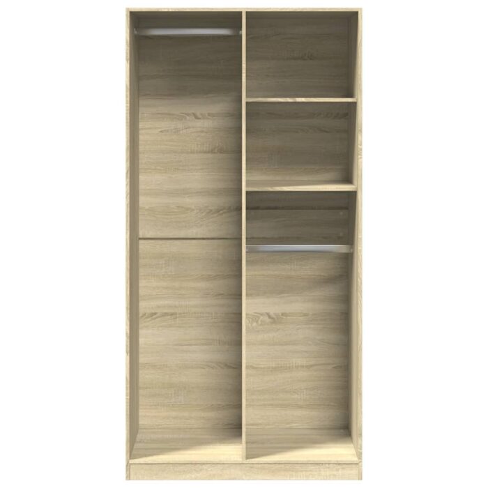 Garde-robe Chêne sonoma 100x50x200 cm Aggloméré – Image 2
