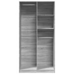 Garde-robe sonoma gris 100x50x200 cm bois d'ingénierie – Image 2