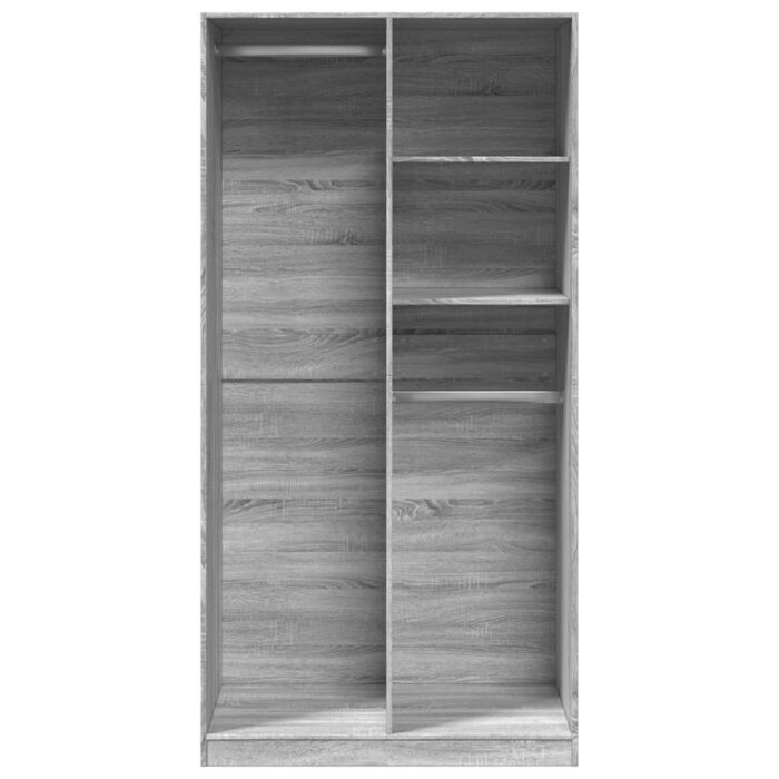 Garde-robe sonoma gris 100x50x200 cm bois d'ingénierie – Image 2