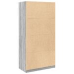 Garde-robe sonoma gris 100x50x200 cm bois d'ingénierie – Image 4