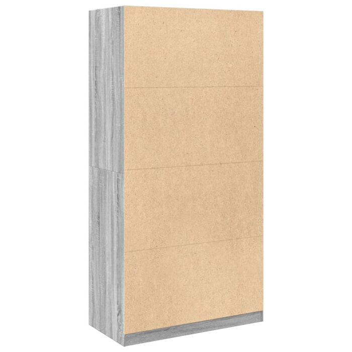 Garde-robe sonoma gris 100x50x200 cm bois d'ingénierie – Image 4