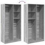 Garde-robe sonoma gris 100x50x200 cm bois d'ingénierie – Image 5