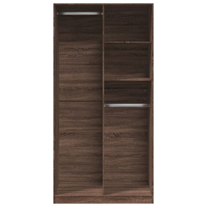 Garde-robe chêne marron 100x50x200 cm bois d'ingénierie – Image 2