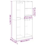 Garde-robe chêne marron 100x50x200 cm bois d'ingénierie – Image 8