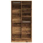 Garde-robe vieux bois 100x50x200 cm bois d'ingénierie – Image 2