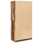 Garde-robe vieux bois 100x50x200 cm bois d'ingénierie – Image 4