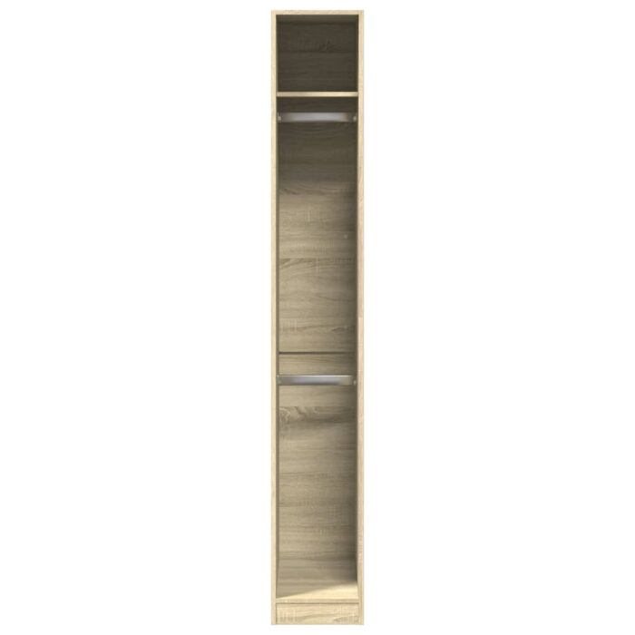 Garde-robe chêne sonoma 30x50x200 cm bois d'ingénierie – Image 2