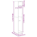 Garde-robe chêne sonoma 30x50x200 cm bois d'ingénierie – Image 7