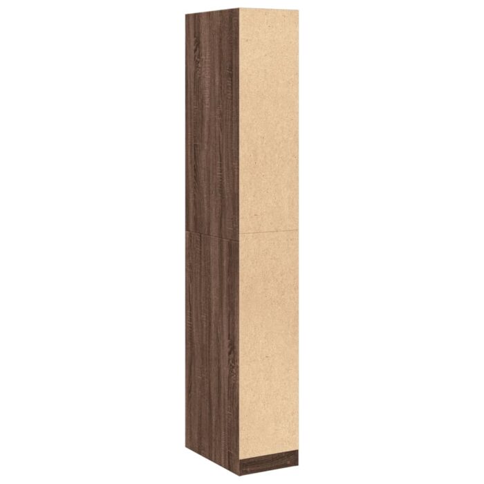 Garde-robe chêne marron 30x50x200 cm bois d'ingénierie – Image 4