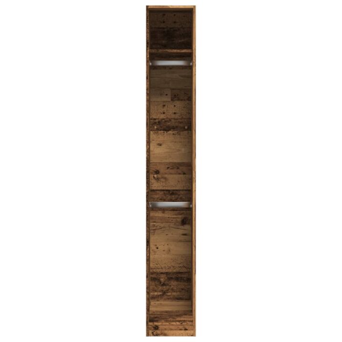 Garde-robe vieux bois 30x50x200 cm bois d'ingénierie – Image 2