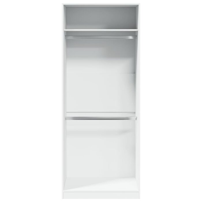 Garde-robe blanc 80x50x200 cm bois d'ingénierie – Image 2