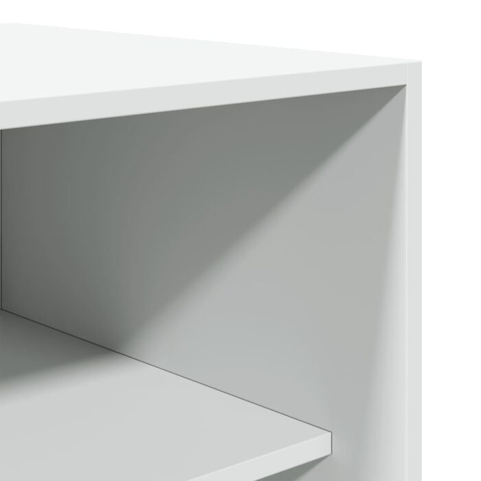 Garde-robe blanc 80x50x200 cm bois d'ingénierie – Image 5