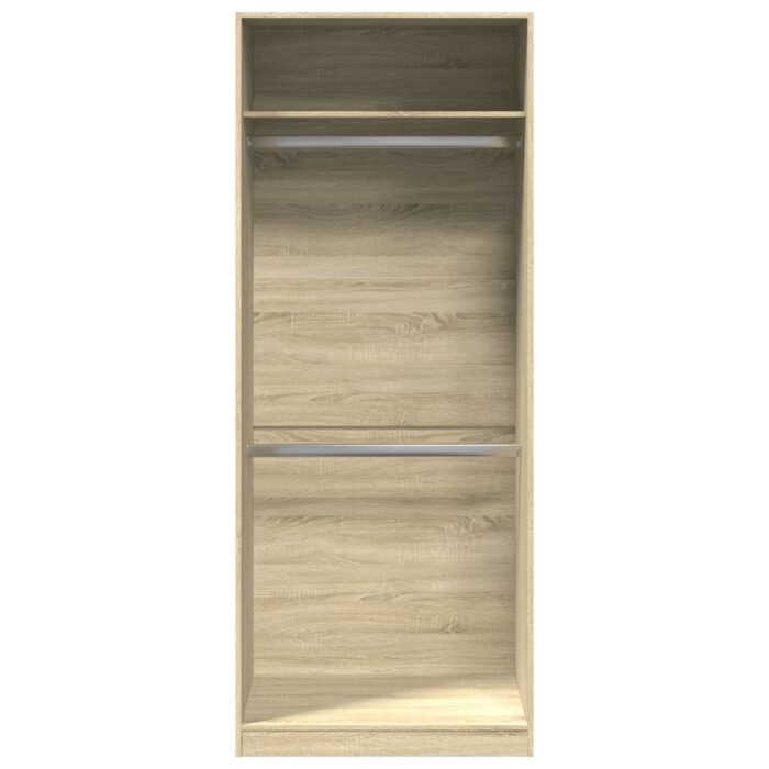 Garde-robe chêne sonoma 80x50x200 cm bois d'ingénierie – Image 2