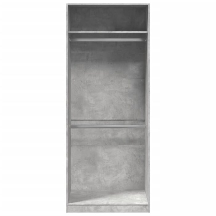Garde-robe gris béton 80x50x200 cm bois d'ingénierie – Image 2