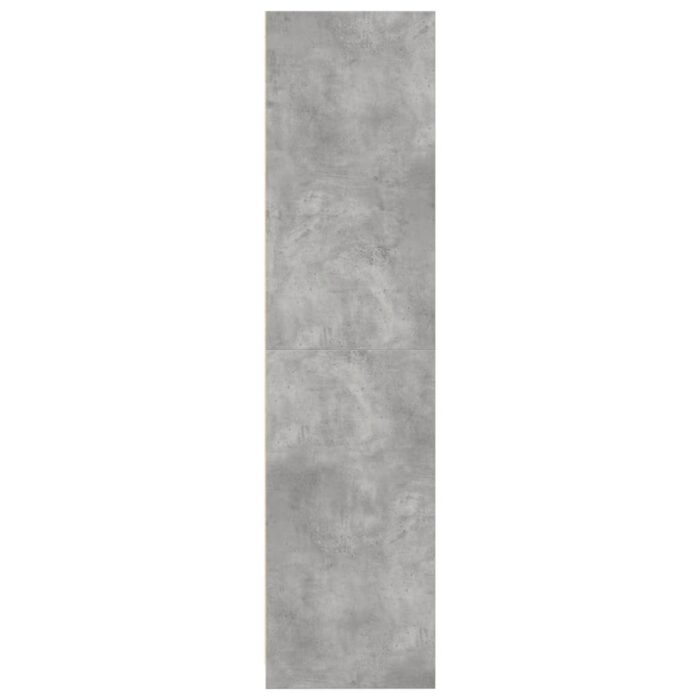 Garde-robe gris béton 80x50x200 cm bois d'ingénierie – Image 3