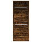 Garde-robe chêne fumé 80x50x200 cm bois d'ingénierie – Image 2