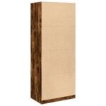 Garde-robe chêne fumé 80x50x200 cm bois d'ingénierie – Image 4