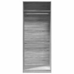 Garde-robe sonoma gris 80x50x200 cm bois d'ingénierie – Image 2