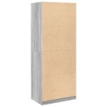 Garde-robe sonoma gris 80x50x200 cm bois d'ingénierie – Image 4