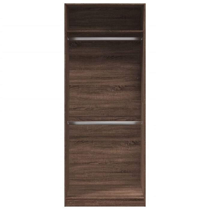 Garde-robe chêne marron 80x50x200 cm bois d'ingénierie – Image 2