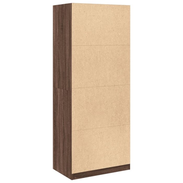 Garde-robe chêne marron 80x50x200 cm bois d'ingénierie – Image 4