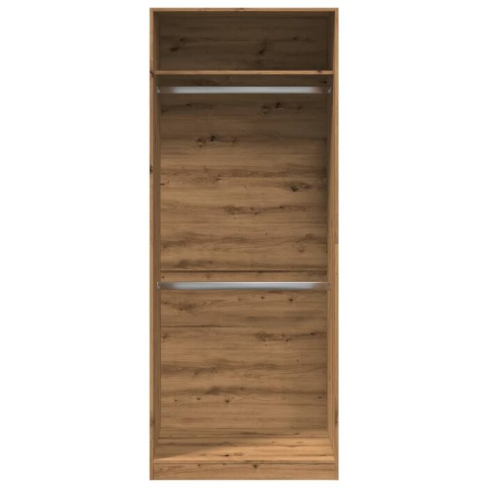Garde-robe chêne artisanal 80x50x200 cm bois d'ingénierie – Image 2