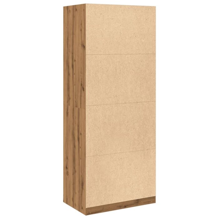 Garde-robe chêne artisanal 80x50x200 cm bois d'ingénierie – Image 4